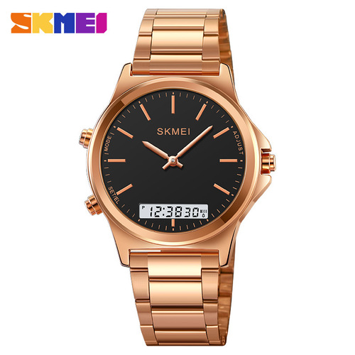SKMEI Shimei Business Fashion Men's Watch Cross-border Hot Selling Multifunctional Steel Band Classic Electronic Watch Wholesale