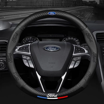 Car Modification Ultra-Thin Anti-Slip Four-Season — Steering wheel cover - round-fordblack-38cm