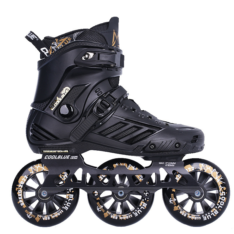 Adult Big Three-wheel Skates Professional Speed Skates College Students Straight Row Big-wheel Skates for Boys and Girls Adult Big Three-wheel Skates Professional Speed Skates College Students Straight Row Big-wheel Skates for Boys and Girls