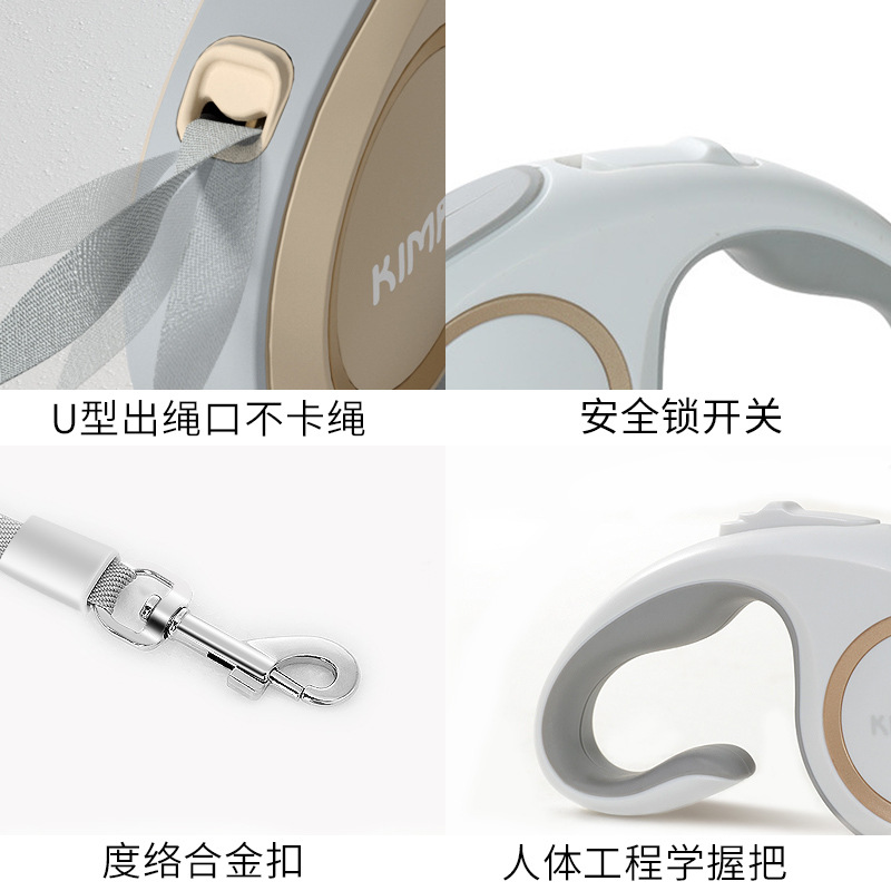 Transfronterizo mascota correa retráctil automática perro Corgi gato tractor de viaje perro portátil caminar suministros de cuerda