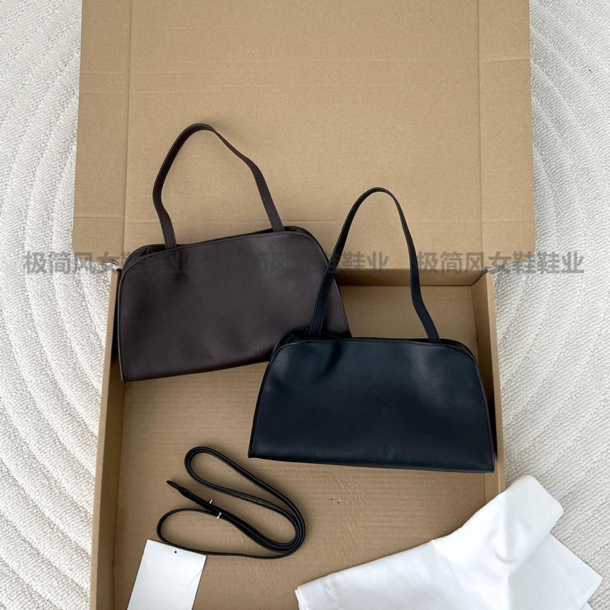 Cowhide Underarm Shoulder Bag