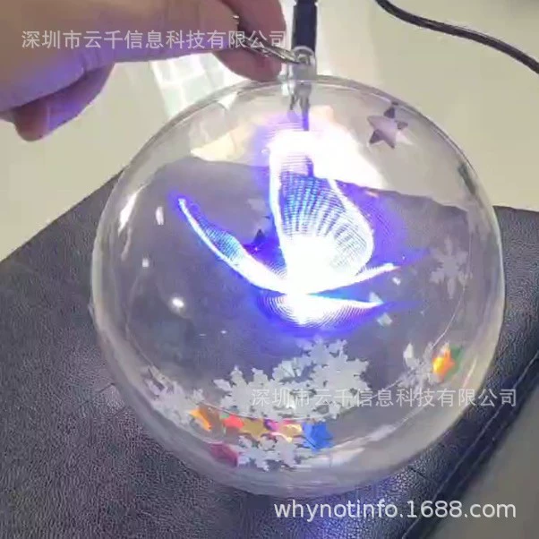 Двусторонний LED вентилятор-вывеска, декор, 14 см, 3D