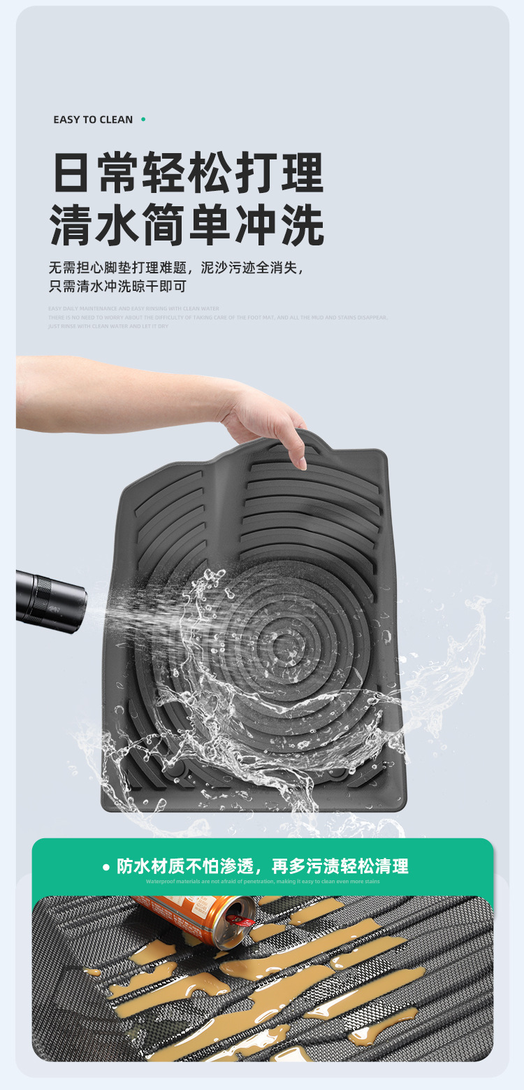 Suitable for 21-25 Models of Byd Dolphin Car Floor Mats, Tpe Floor Mats, and Trunk Mats