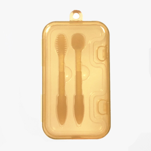 Baby toothbrush set baby newborn small month old soft hair nano silicone toothbrush milk toothbrush oral brush wholesale