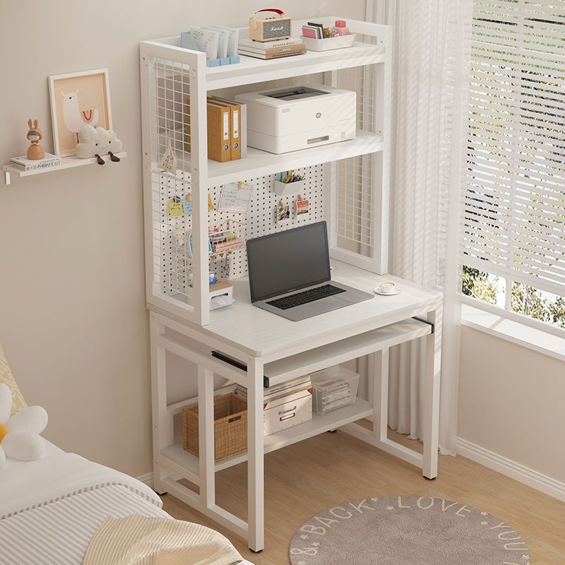 Hole Computer Desk Home Desktop Small Apartment Combination Bedroom Student Writing Desk Study Table Bookshelf Integrated