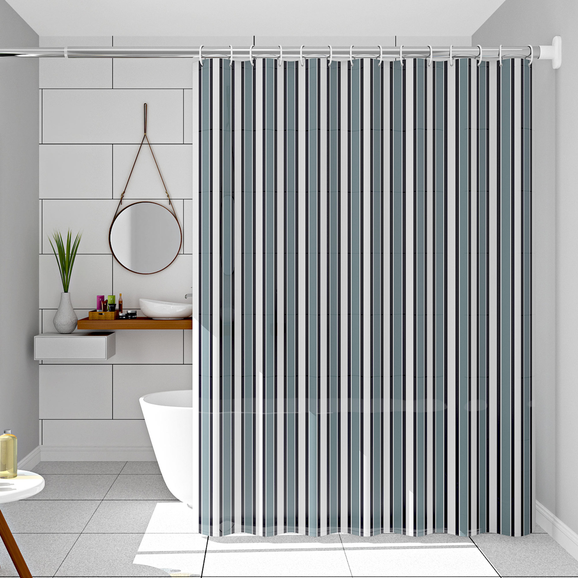 Transfronterizo en stock al por mayor PEVA cortina impermeable baño ducha cortina inodoro ducha cortina cocina partición cortina puerta cortina