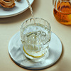 Striped chubby cup striped champagne cup ice cream cup milk breakfast oat cup creative dessert glass glass water