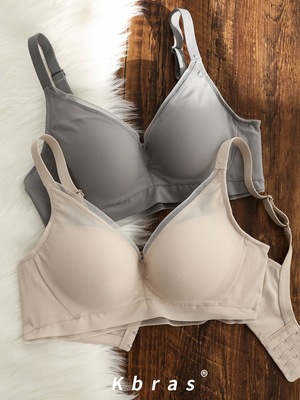 Original Natural seda delgada push-up cómodo ropa interior de algodón puro textura simple soporte superior ajustable sujetador 20108