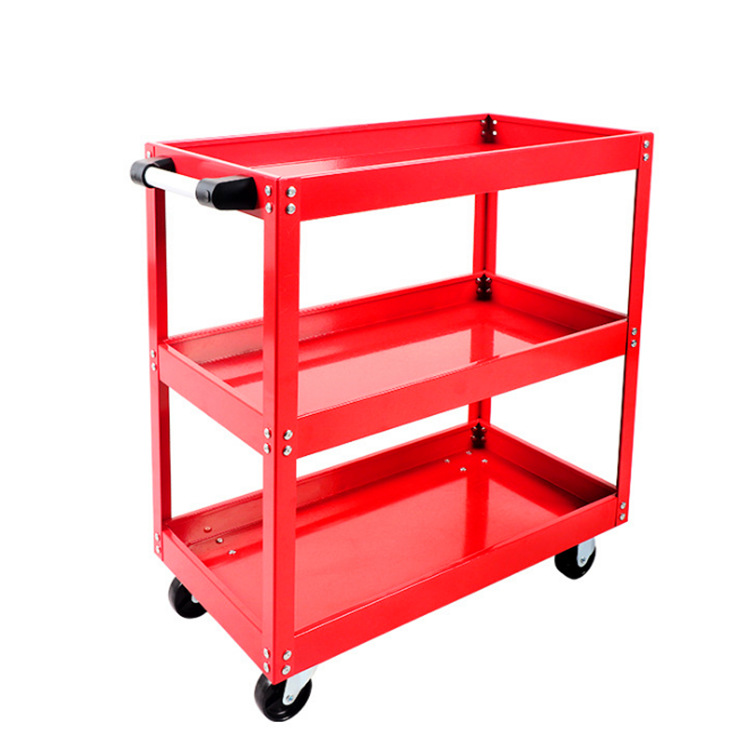 五金工具车四轮移动车三层推车车间汽修零件手推工具车移动工具车