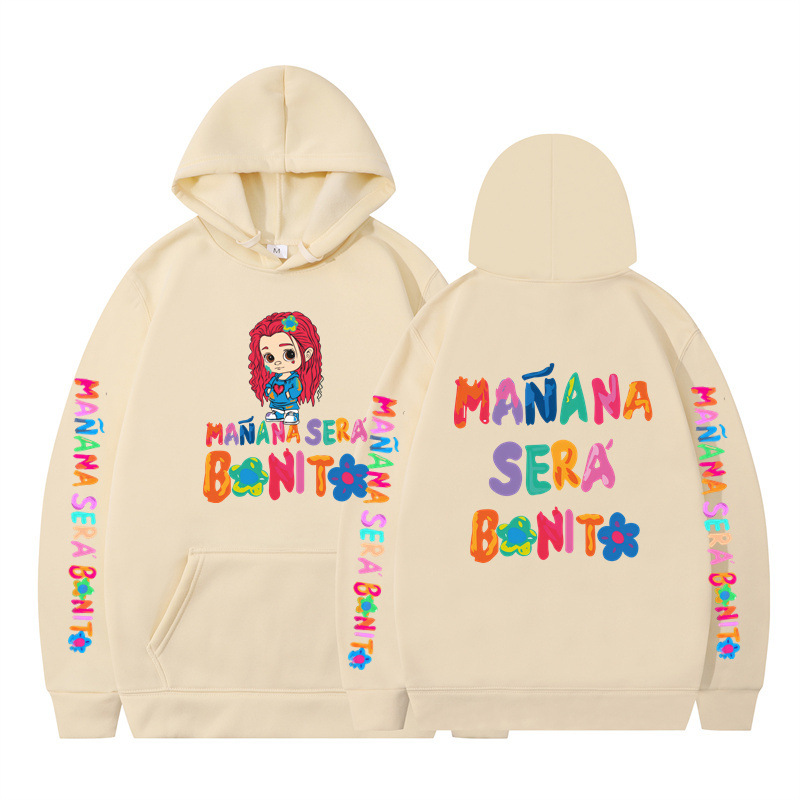 Cross-border otoño e invierno nuevo estilo Amazon moda europea y americana Karol G alfabeto sudadera con capucha suéter casual para parejas