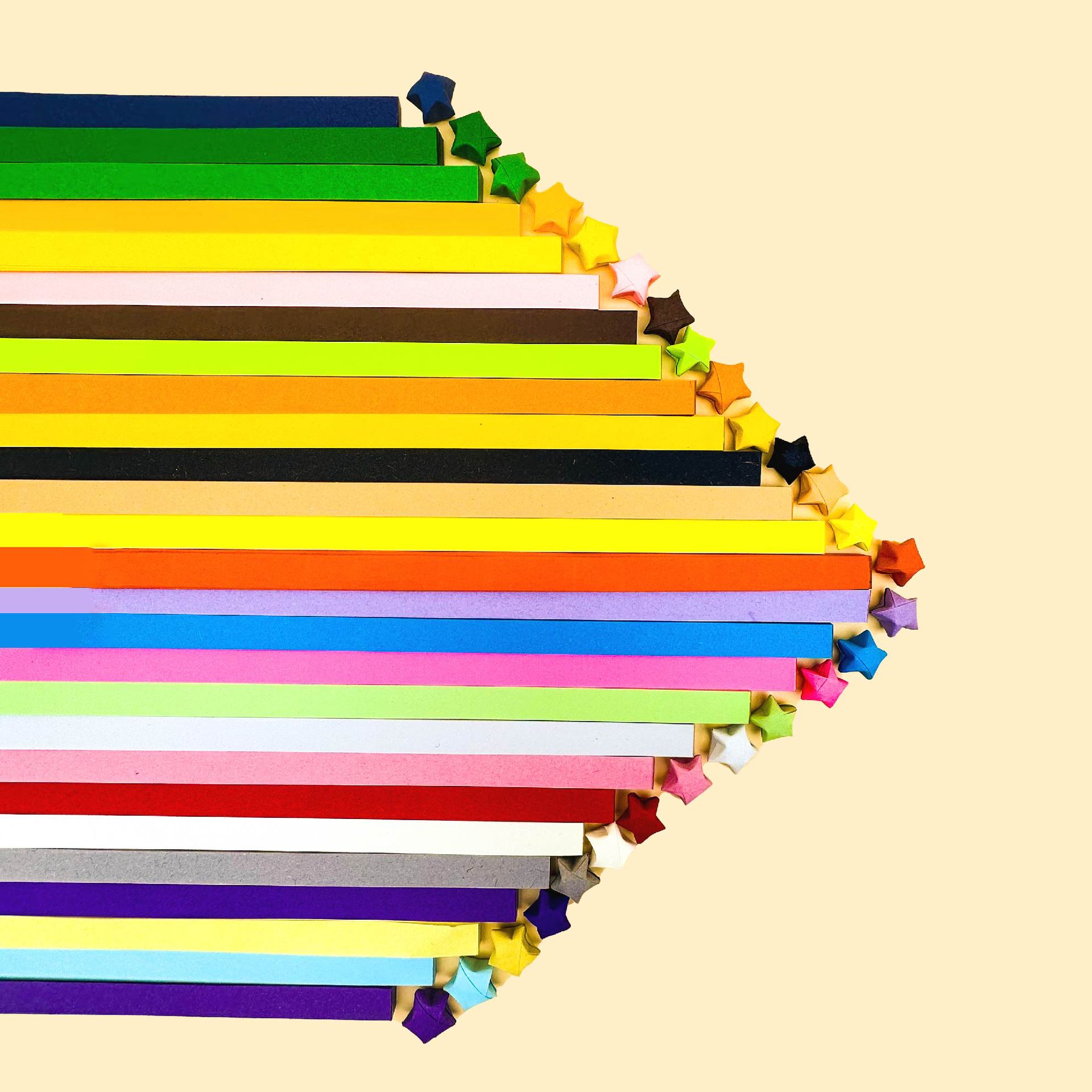 星星折纸渐变色夜光幸运星纸五角星折纸发光DIY手工创意星星折纸