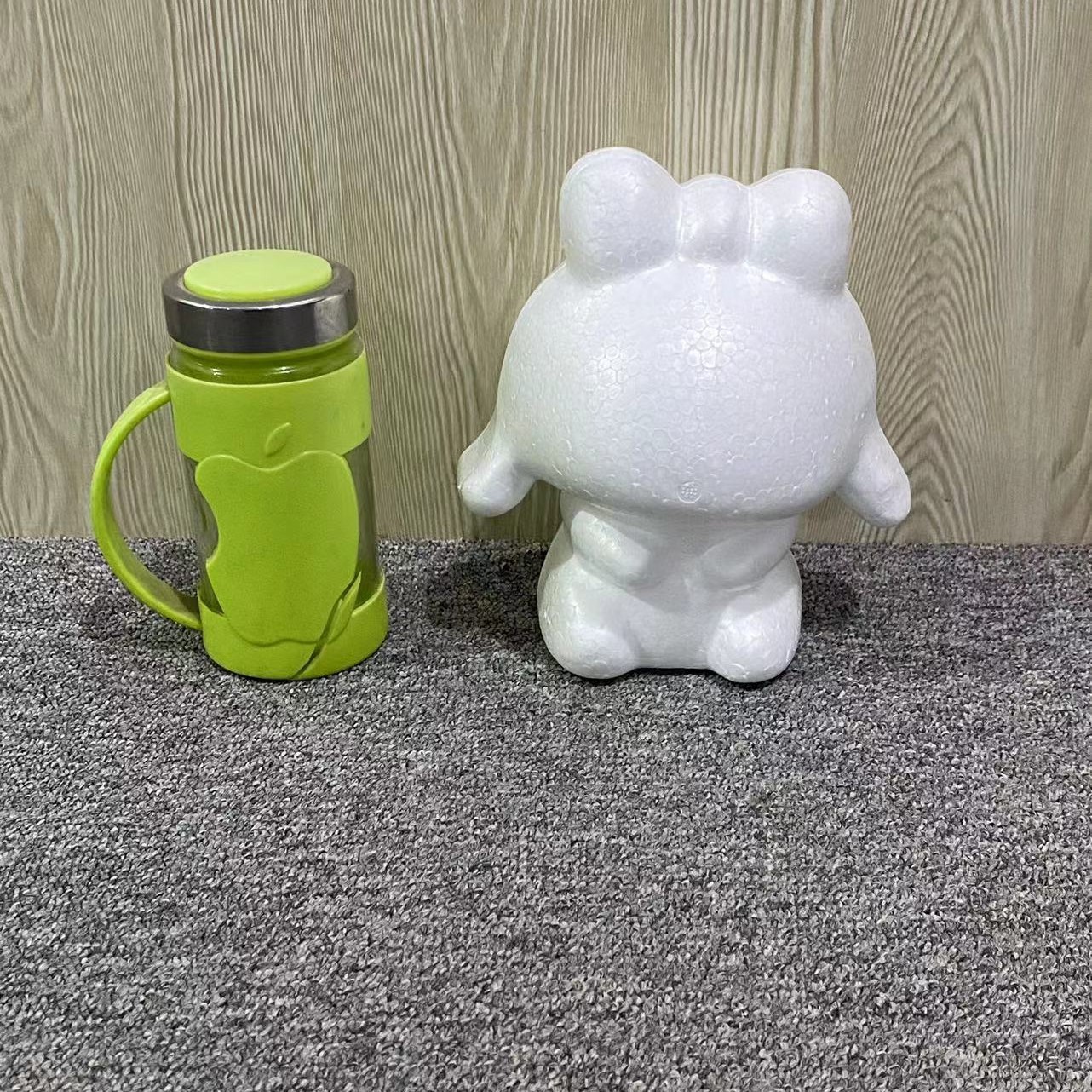 Oso de espuma directo de fábrica blanco DIY material de arreglo floral hecho a mano Día de San Valentín Rosa oso con juguete