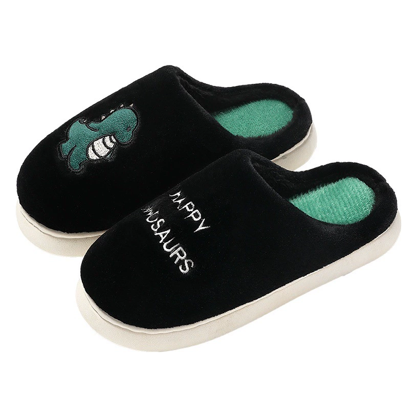 Женские зимние домашние тапочки из хлопка с милой мультяшной вышивкой, плюшевые и теплые, мужские домашние меховые тапочки, мужские зимние оптом