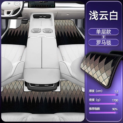 Suitable for Qiyuan Q07 Model Modelə uyğun ayaqaltı - light-cloud-white-single-layer-foot-mat-roman-blanket