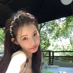 超仙多巴胺彩色水晶石波浪发高颅顶头箍外戴发卡头饰洗脸压发拍照