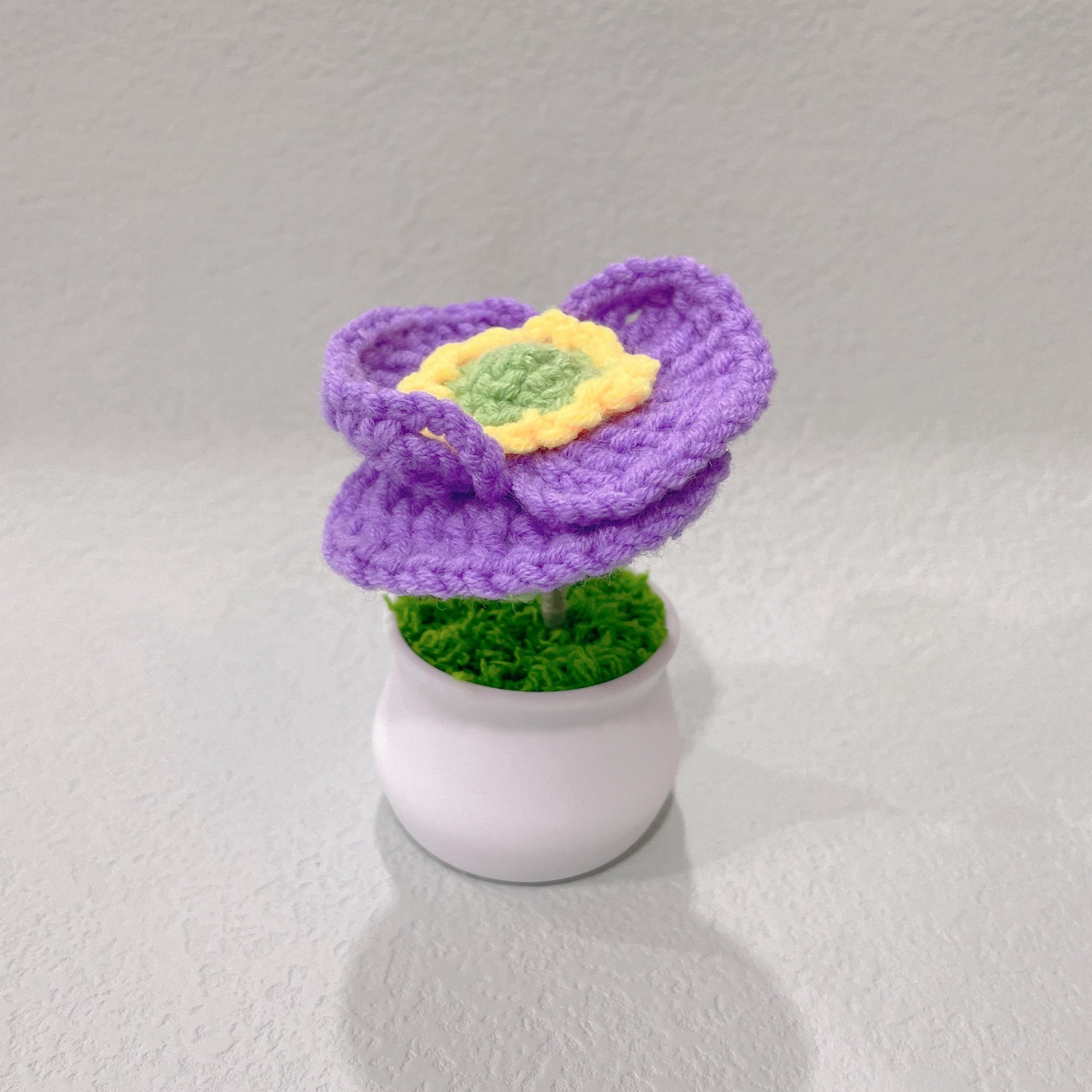 [완성된 작은 흰색 대야] 보라색 양귀비