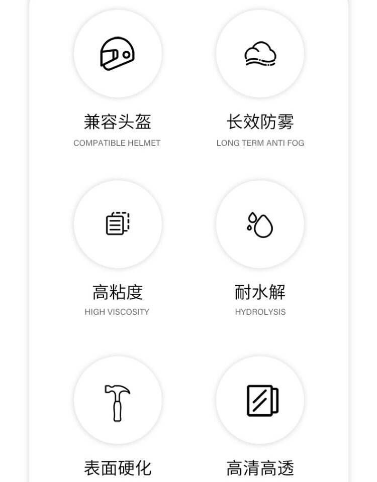 Suitable for helmet rainproof film, motorcycle helmet anti-fog sticker, sun protection film, universal type for full-face and half-face helmets, windproof visor
