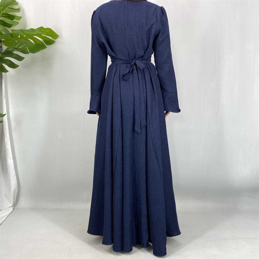 Fashionable Elegant Button Decorated Dress For Women_ecoleips.com