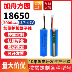 18650锂电池大容量3.7V加线保护板唱戏机LED钓鱼头灯锂电电池批发
