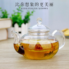 廠家批發加厚手工耐熱高硼硅玻璃茶具花茶壺泡茶壺 功夫茶具茶壺