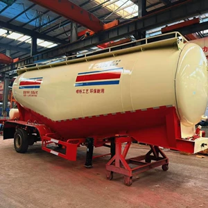 Cross-Border 50-Cubic-Meter Bulk Cement Tanker, 40-Ton Powder Material Transport Tank Truck, Fly Ash Tanker