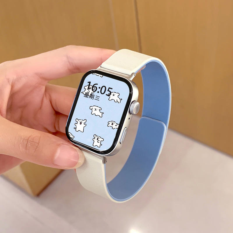 适用于小米手环9/8pro表带新款荔枝纹软磁吸红米watch4/5运动表带|undefined