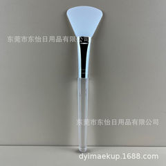 長杆透明色硅膠面膜刷水晶柄硅膠面膜刷塗抹專用工具舌形面膜刷