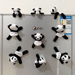Cartoon cute magnetic refrigerator magnet red panda magnetic plush toy doll Chengdu travel souvenir gift