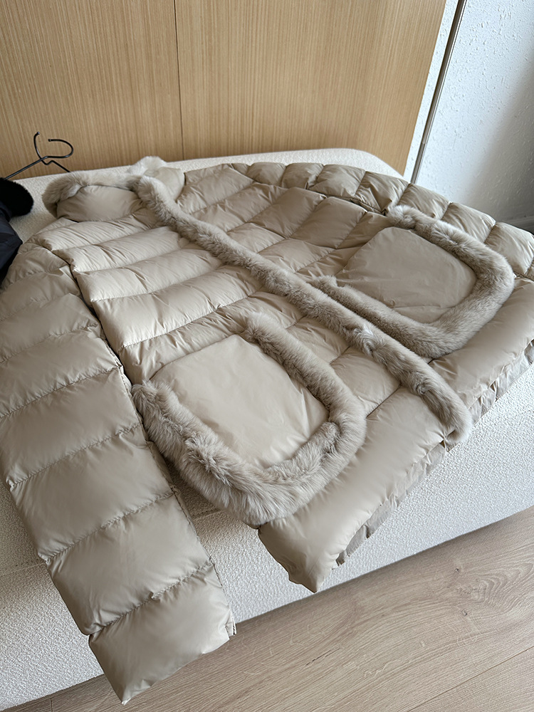 Women's Clothing Seto fur splicing short high end down jacket for women light and thin style atmospheric and elegant new Chinese style new winter_ipsvogv.com