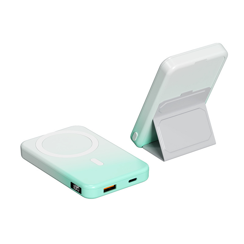 Magsafe スタンド磁気ワイヤレス電源銀行 PD20W 双方向急速充電バッククリップモバイル電源 10000 mAh|undefined
