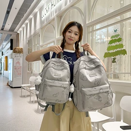 休闲背包;女士双肩包;中大学生书包