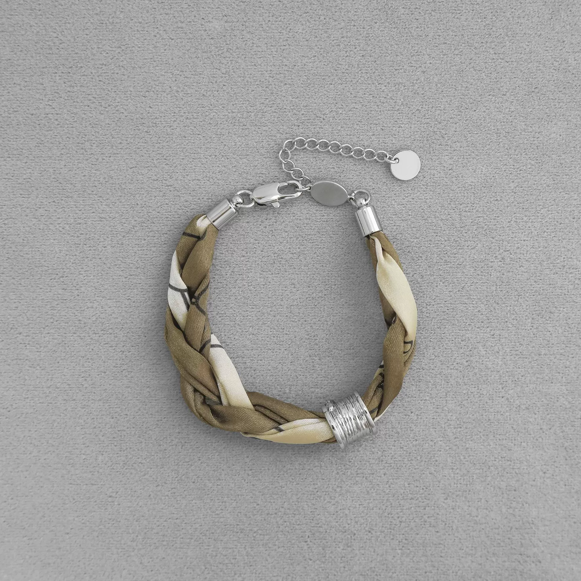 ATEL家克拉双层手链七夕浪漫礼物简约时尚气质小众丝绸布编织手链