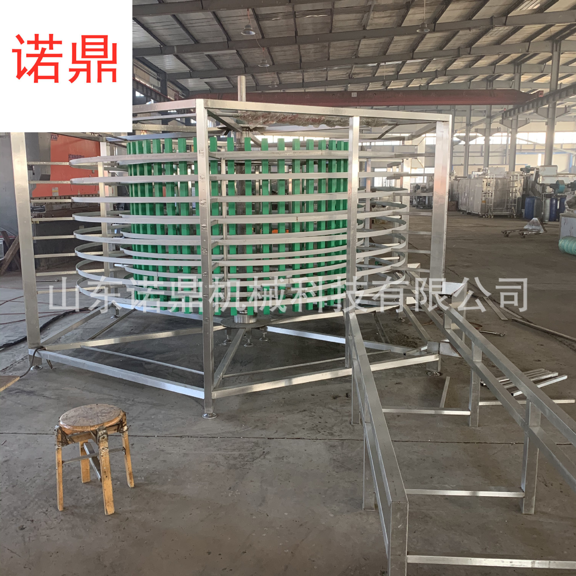 双螺旋速冻机 一吨螺旋速冻机器厂家 氟利昂螺旋塔速冻机 诺鼎