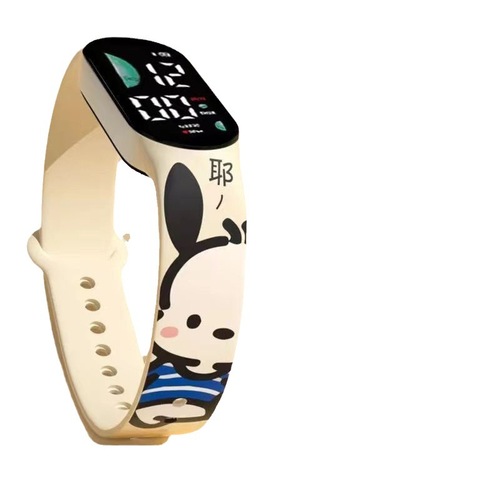 New Paracha Dog Cartoon Electronic Watch for Primary School Students, Cute Children's Cartoon Printed LED Sports Watch Wholesale