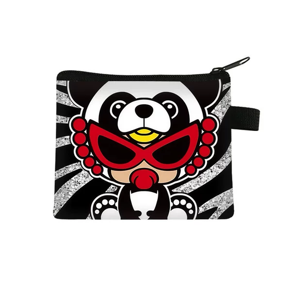 2025 New Model Black Cartoon Pacifier Coin Purse Children's Fashion Card Holder Cute Storage Bag for Primary School Students Boys and Girls Hot Sale