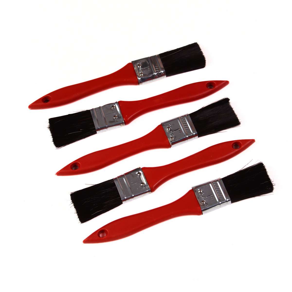 工厂直发1寸塑料红柄油漆刷适用于涂料 烧烤及家用小毛刷需求