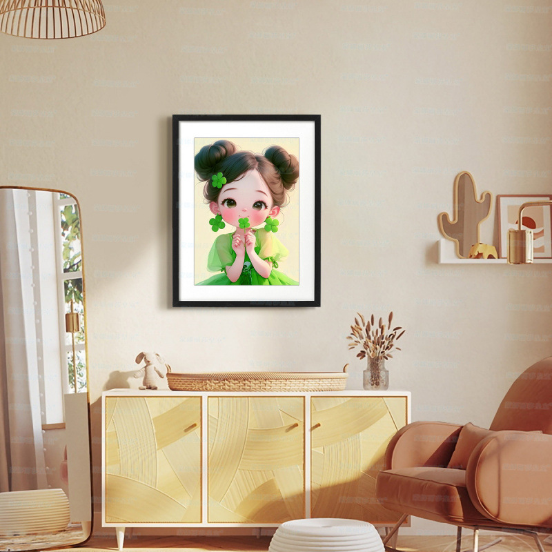 [Algodón importado] Mona Lisa real bordado cruzado Lucky Girl nuevo bordado cruzado simple diy