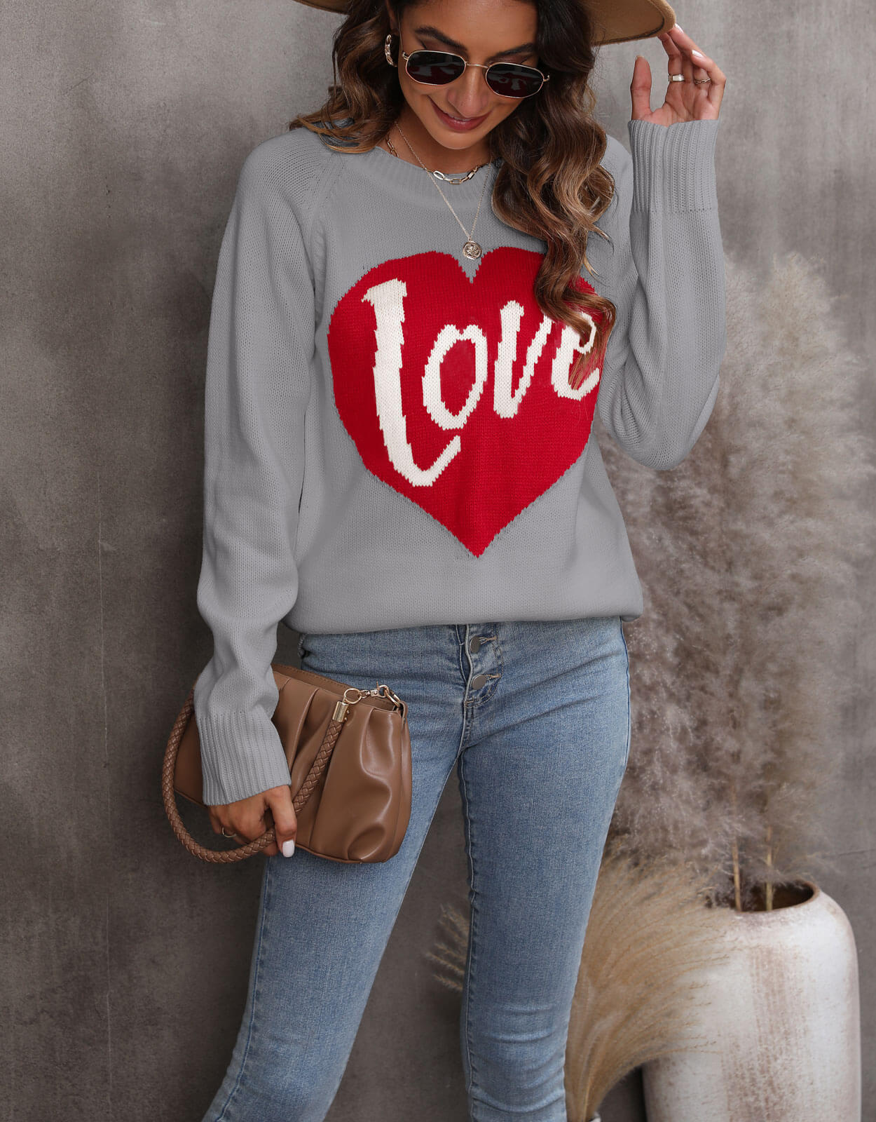 Women's Sweater Long Sleeve Sweaters & Cardigans Elegant Streetwear Letter Heart Shape display picture 14