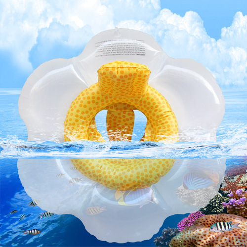 ins hot selling PVC inflatable flower swimming ring water white sun flower seat infant and toddler seat swimming ring