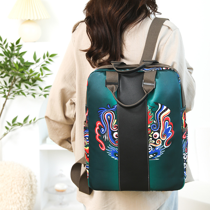 Mochila con Estampado de Leopardo de Tela Oxford para Viajes y Escuela