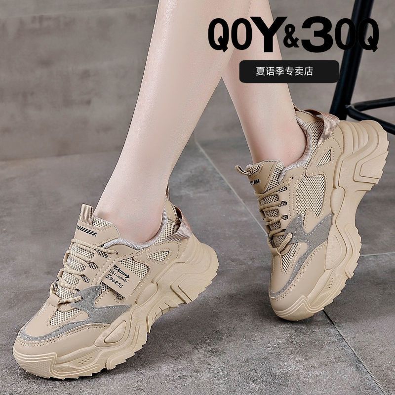 Zapatos deportivos de primavera y otoño nuevos zapatos deportivos de estilo nacional transpirables de estudiantes de estilo de mujer