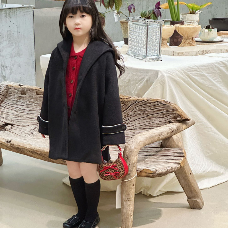 Moda coreana de leopardo, bolsos de hombro para niños y niñas, lindos bolsos de mano para bebés con arco, nuevos bolsos de niños a cuadros.