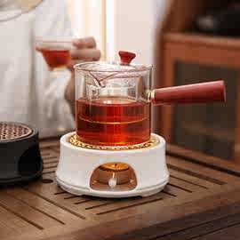 陶瓷温茶器 竹节炉 中式暖茶炉配隔热垫片 家用蜡烛加热保温炉座