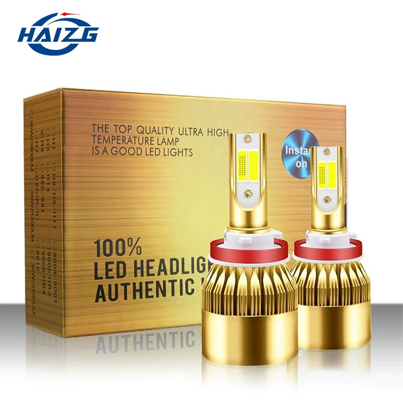 HAIZG Автомобильные светодиодные фары белые и желтые фары с двойной цветовой температурой h7h11 H4 модифицированные светодиодные фонари ближнего и дальнего света