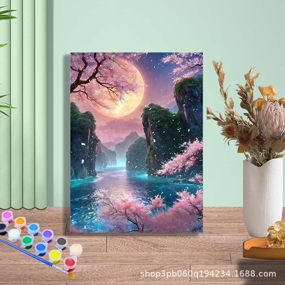 Jit transfronterizo envía bricolaje fábrica de pintura al óleo digital al por mayor arte animal pintura al óleo pintura decorativa puesto Amazon