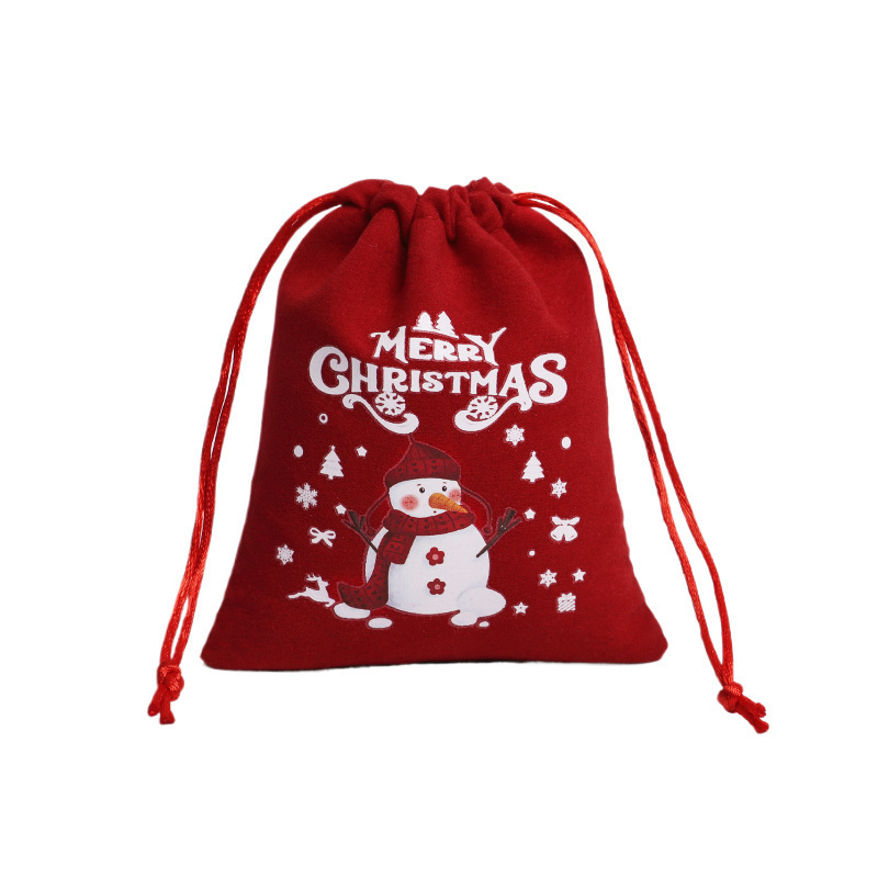 ジュエリーバッグクリスマスベルベット巾着バッグカスタムクリスマスベルベットバッグ小さなマイクロファイバーウェンタン巾着ベルベットバッグ|undefined