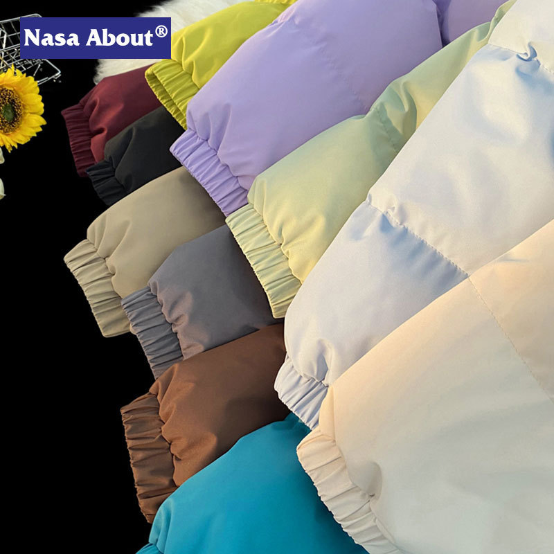 La NASA anti-temporada abrigo de algodón acolchado falso de dos piezas con capucha Jinjiang abrigo de algodón acolchado para hombres y mujeres mismo invierno engrosado abrigo de pan abrigo de algodón acolchado