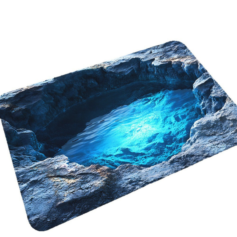 3d Illusion Bathroom Mat Super Absorbent Non-slip Rug Nordic Style_voghion.com