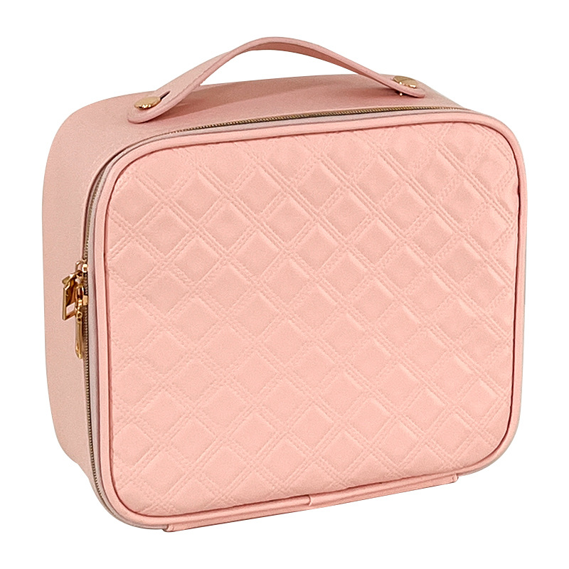 Transfronterizos led lámpara espejo caja de maquillaje bolsa de almacenamiento de productos de cuidado de la piel portátil tacones de maquillaje bolsa de almacenamiento de maquillaje de gran capacidad