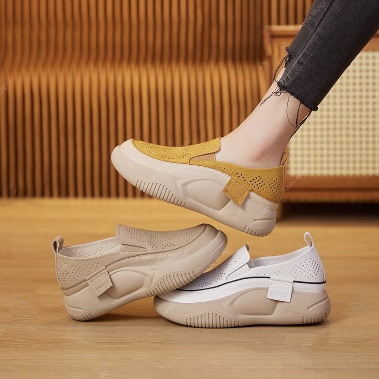 Sandalias retro mujeres 2024 verano nuevos zapatos de mujer piel transpirable zapatos casuales de suela suave